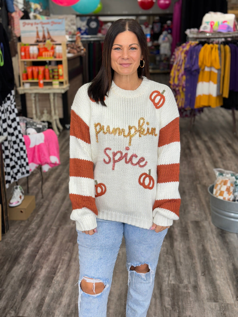 Pumpkin Spice Knit Sweater