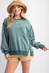 Stay Awhile Faded Teal Top