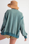 Stay Awhile Faded Teal Top