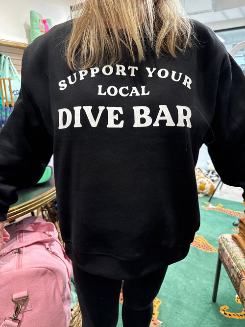 PANACHE Support Dive Bar Sweatshirt - BLACK by Panache Apparel Co. on Simply Obsessed