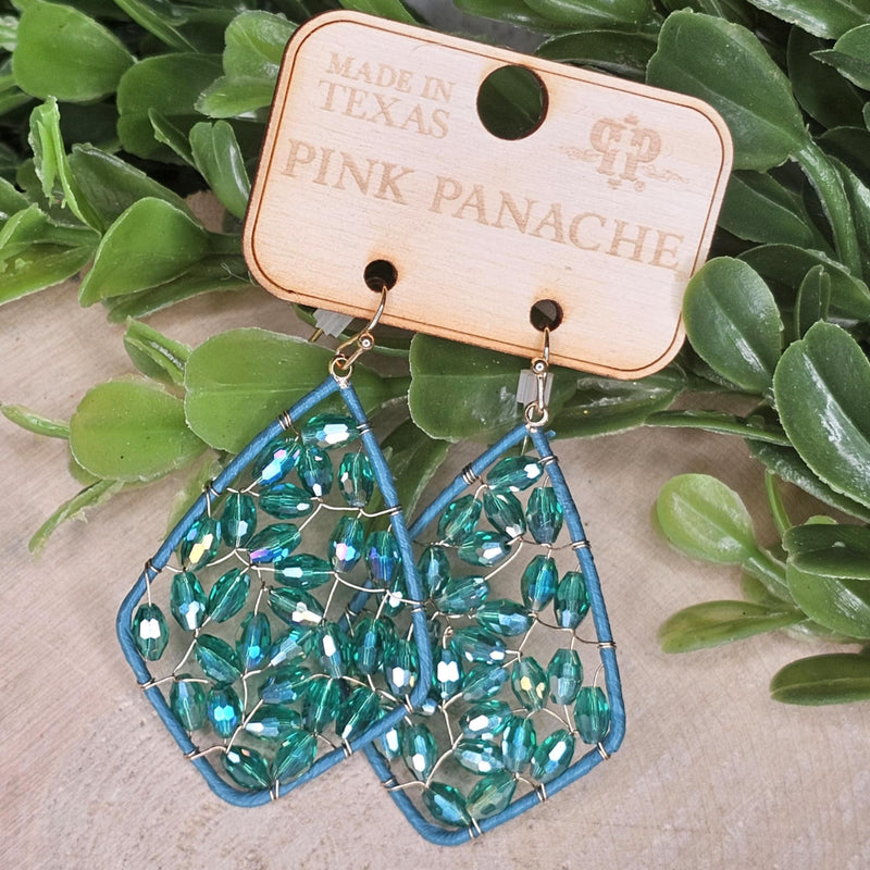 PP Green Beaded Diamond Earrings