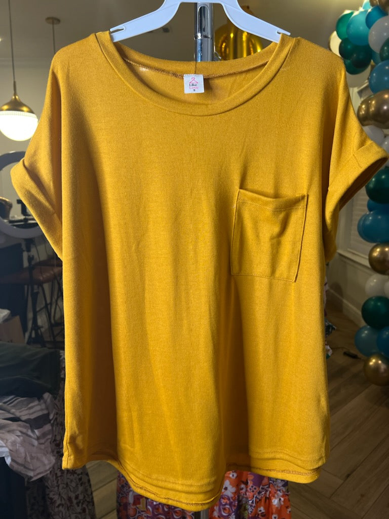 SIL Array Live Mustard Basic Pocket Top