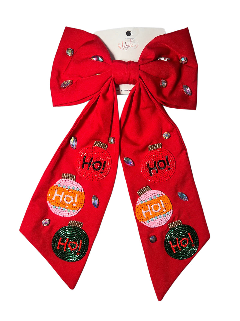 Red Bow with Ho Ornaments