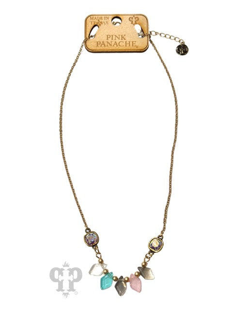 PP Pastel Diamond AB Gold Necklace