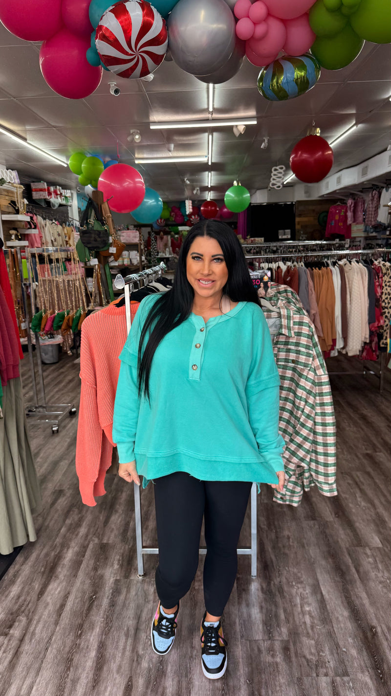 WB Seafoam Long Sleeve Top