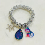 ATG Metallic Shambala with Snowman bracelet