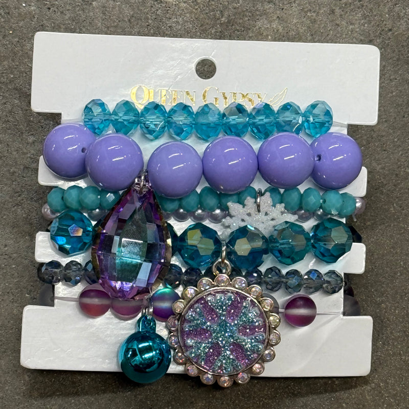 Queen Gypsy Blue Wonderland Bracelet Stack