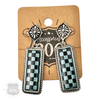 PP Live Checkerboard earrings