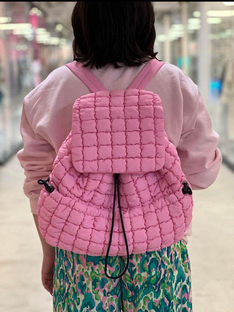 Quilted Malibu Backpack-Malibu Pink