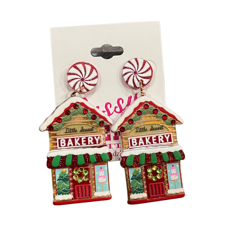 Red Bakery Acrylic Earrings