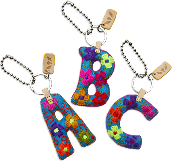 Consuela Turquoise Felt Alphabet Charms