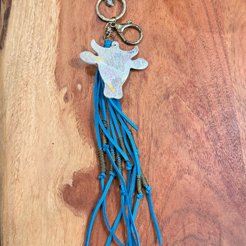 PP Doorbuster Cow Keychains-Blue