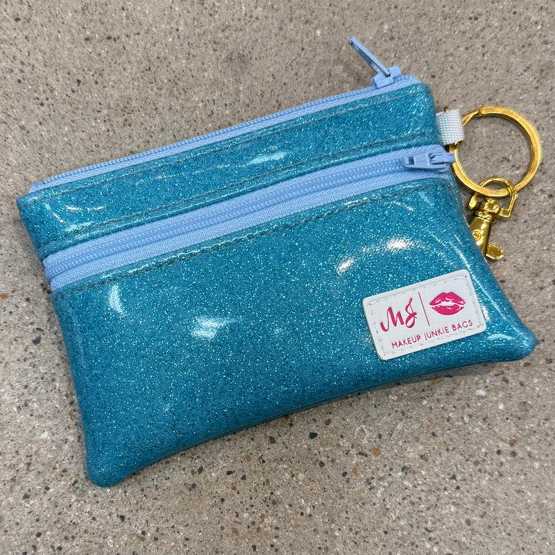 MJ Zip It Wallet-Blue Glitter