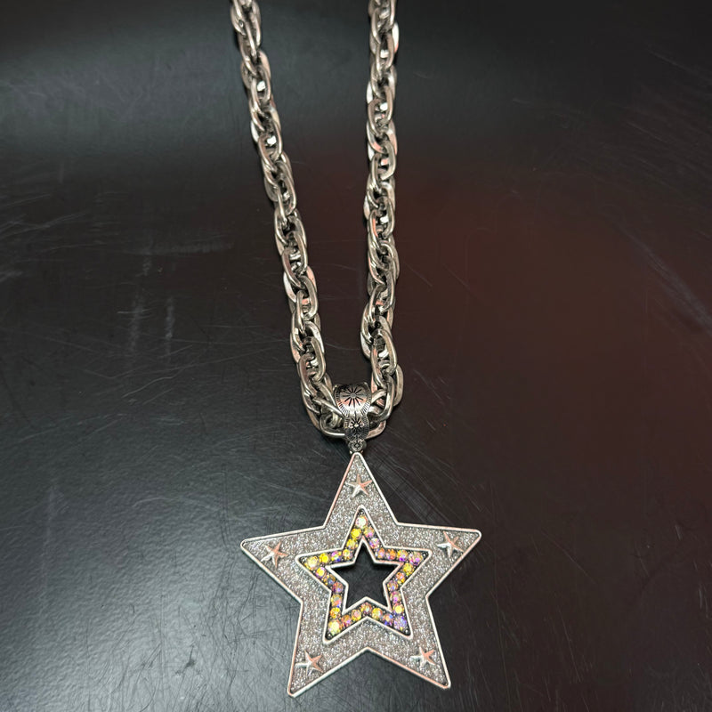 ATG Double Star Bling Necklace