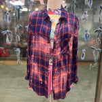 Lightweight Plaid Button up -Large