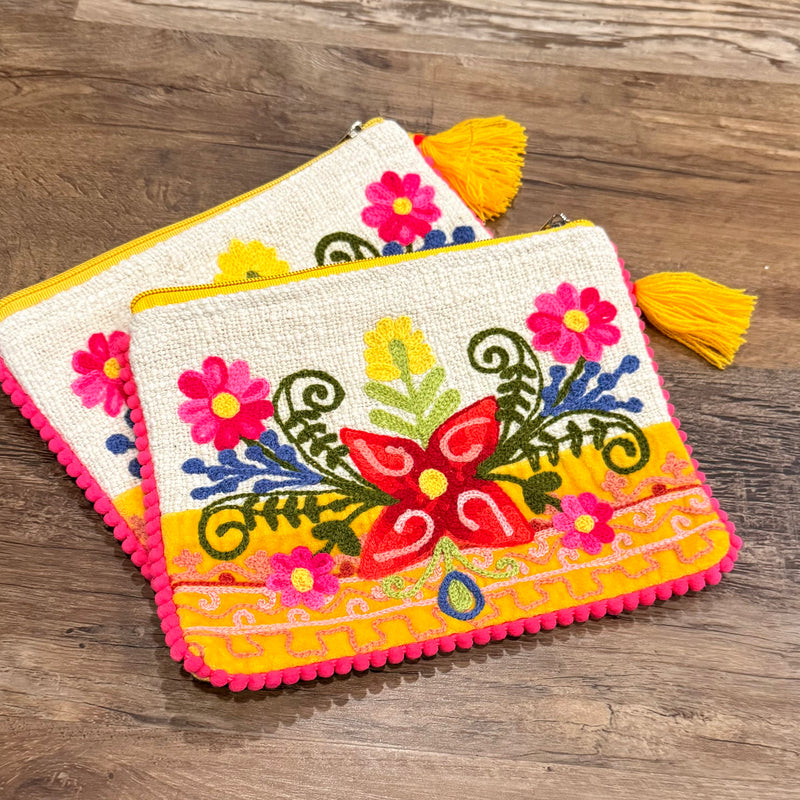 Karma Living Colorful Floral Pouch