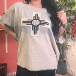 ILL High Low Black/White Top