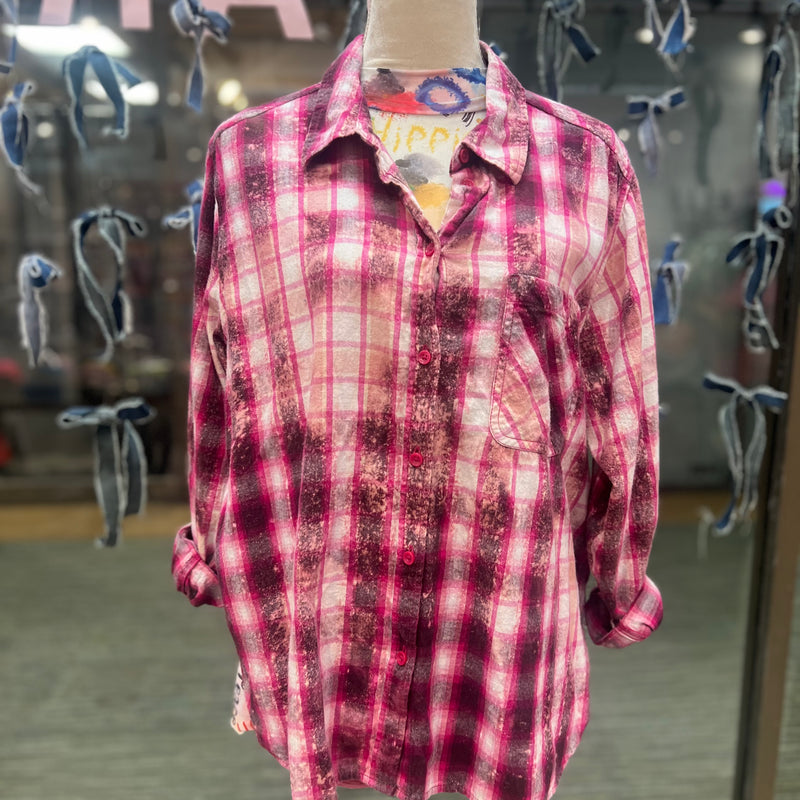 Lightweight Plaid Button up - 2X