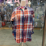 Lightweight Plaid Button up -Large