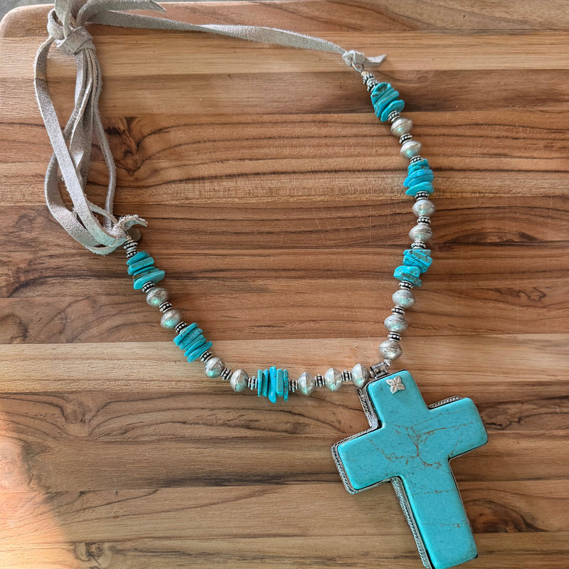 ARB Turq Cross Necklace