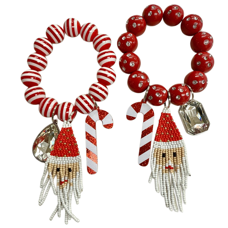 ATG Santa Beaded Charm Bracelet