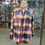 Lightweight Plaid Button up -Large