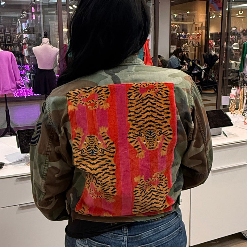 Camel Threads Crop Custom Camo Jacket