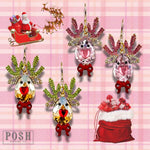 PP Rhinestone Reindeer Earrings