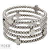 Posh Cross and Beads Cross Bracelet Stack