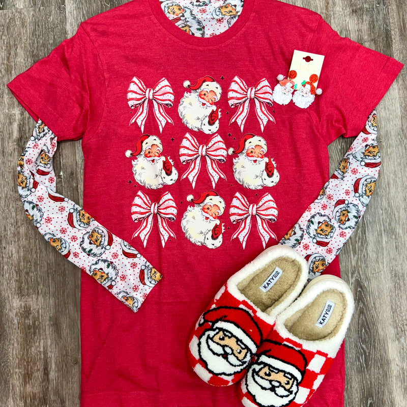 STB Red Santa Bow Tee