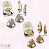 Posh Two Tone Diamond Teardrop Earring