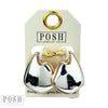 Posh Two Tone Diamond Teardrop Earring