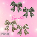 Posh Pave Rhinestone Bow Earring