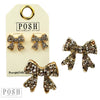 Posh Pave Rhinestone Bow Earring