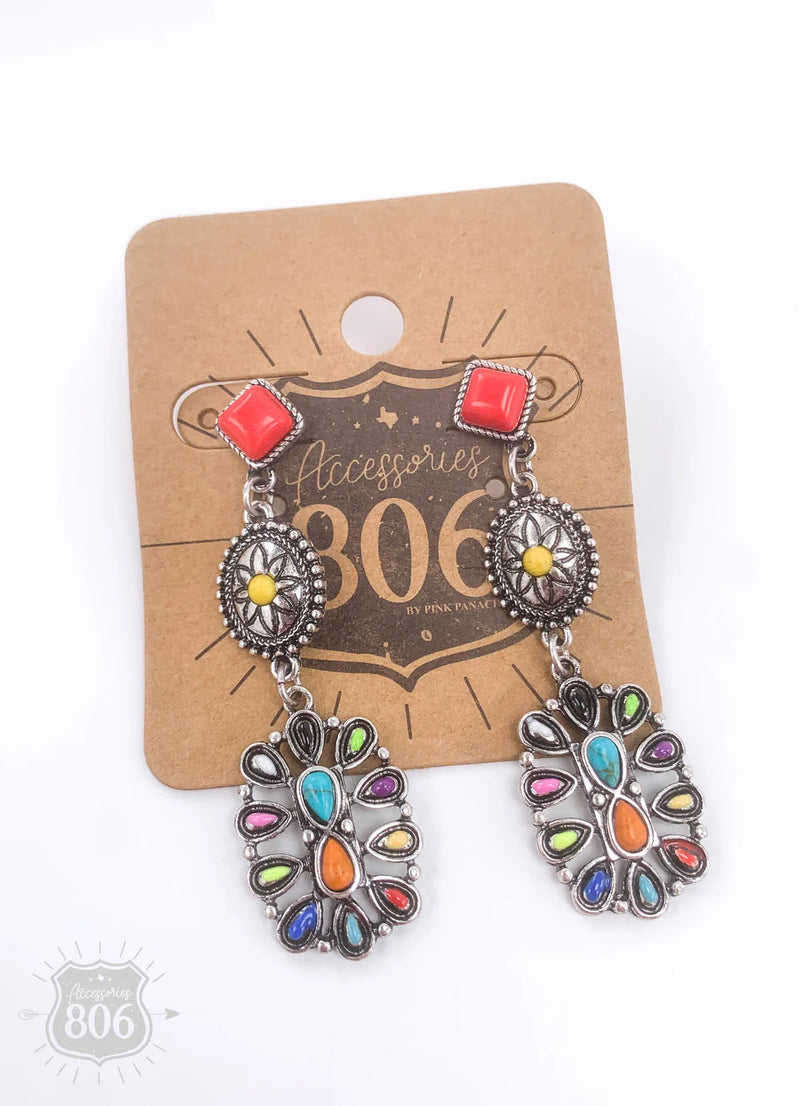 806 Western Flower Earring