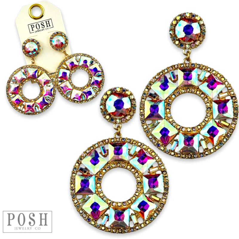 Posh Rhinestone Dangle Earring