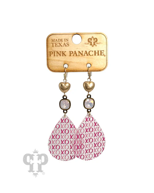 Posh Pink XOXO Teardrop Earring