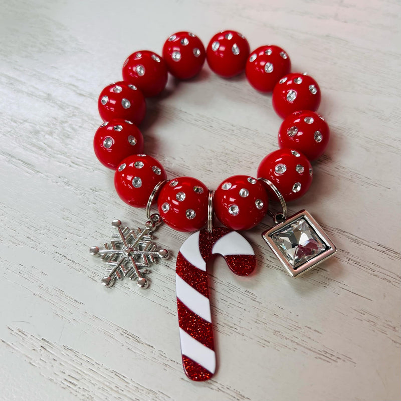 ATG red bling candy charm bracelet