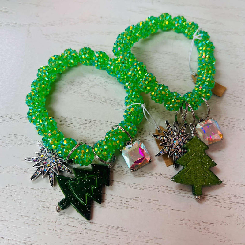 ATG lime green Christmas tree bracelet