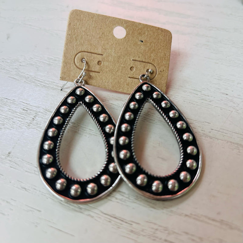 ATG Teardrop Bubble bead earrings