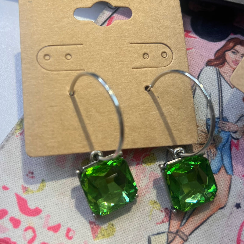 ATG lime green Earrings