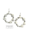 PP Pearl and rhinestone round earring