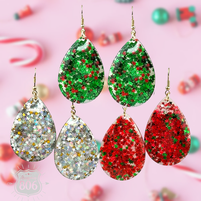 806 Glitter Acrylic Earrings