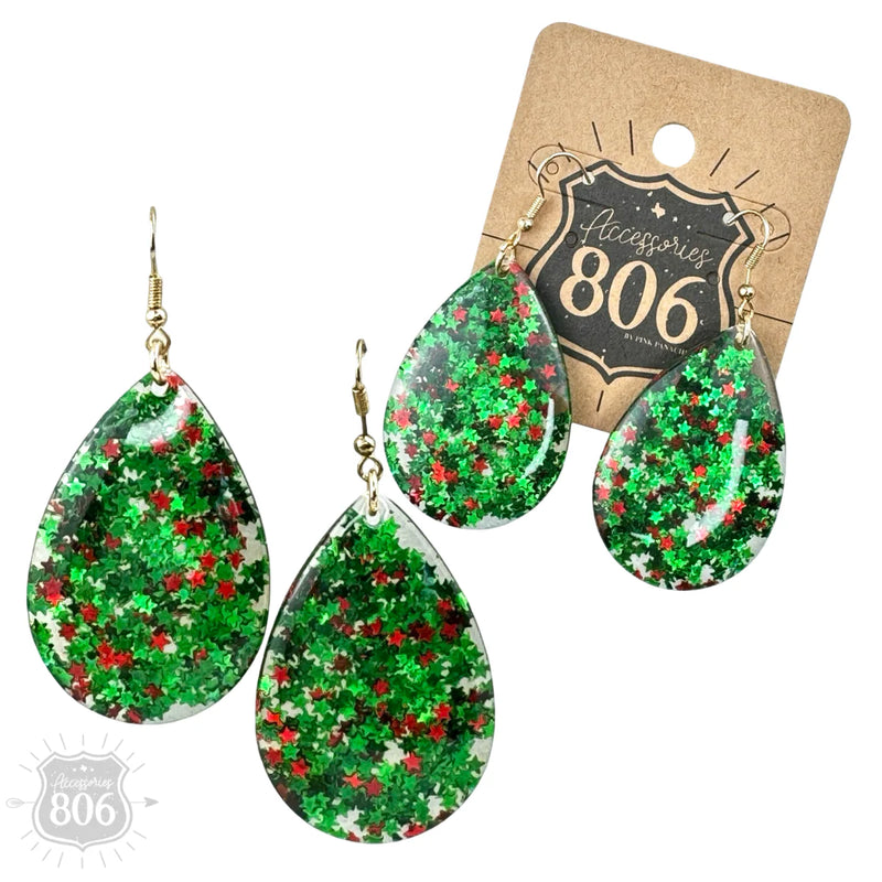 806 Glitter Acrylic Earrings