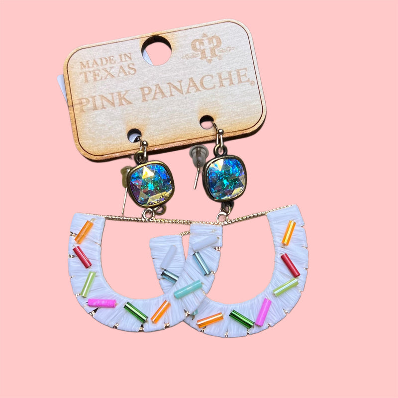 PP Island Confetti Earrings-White