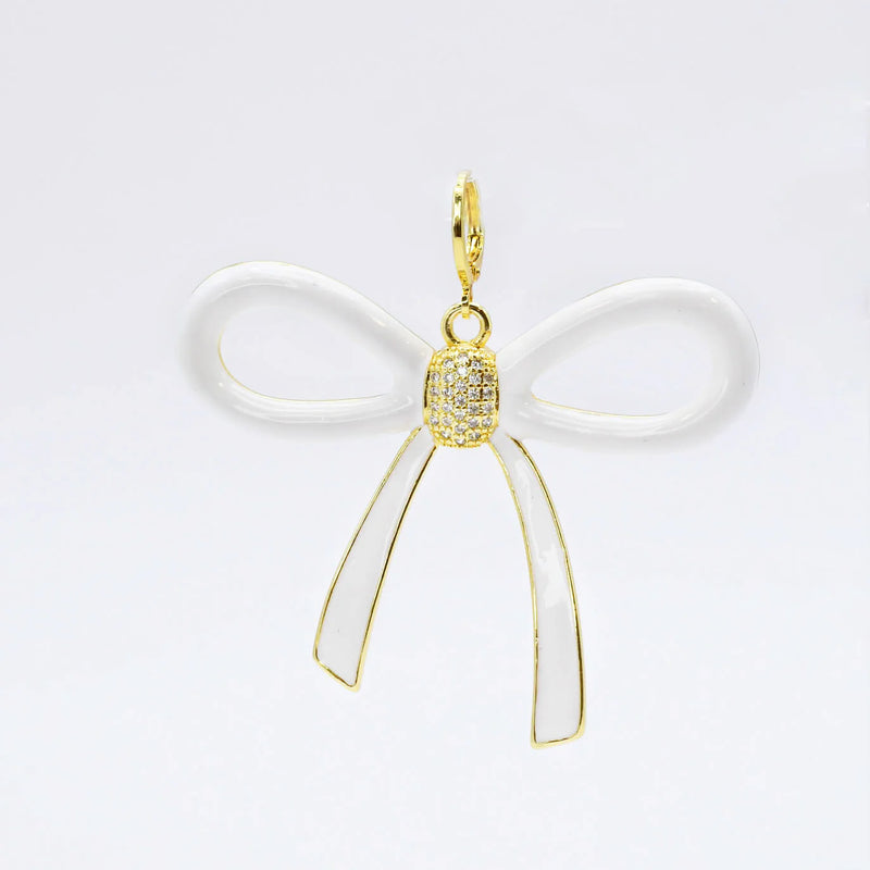 TJ Oversize White Bow Charm