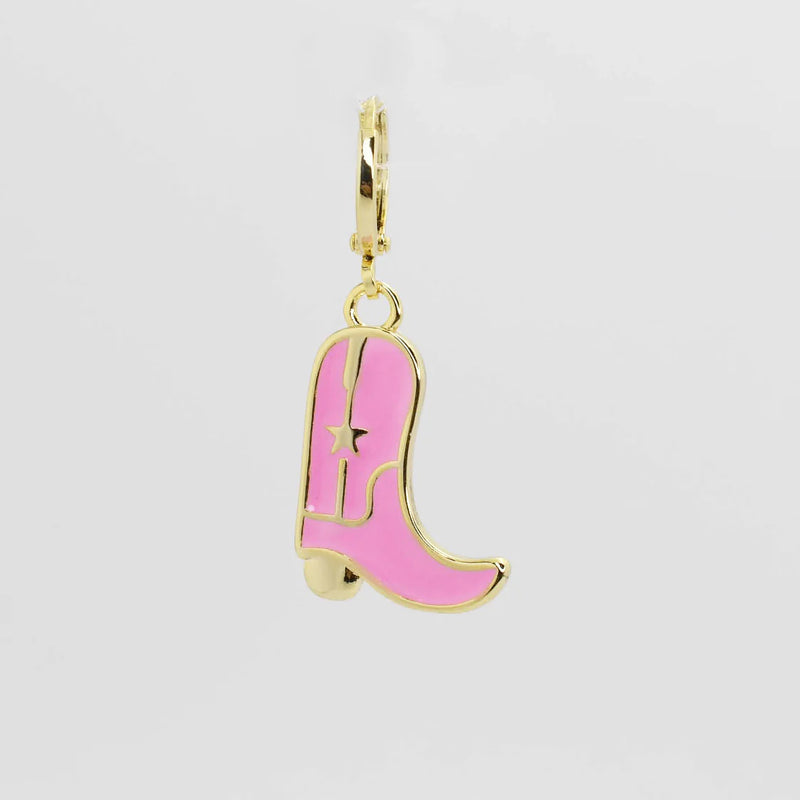 TJ Pink Cowboy Boot Charm CH-253