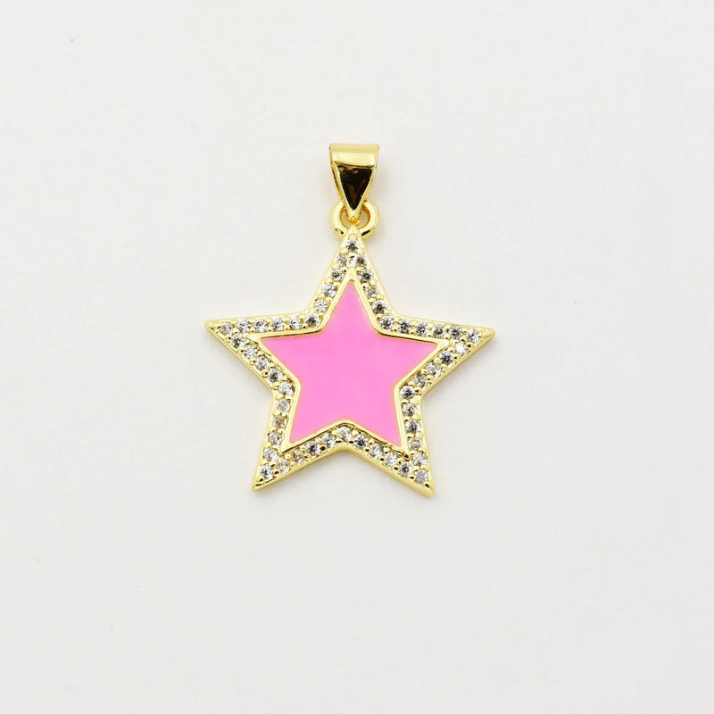 TJ Pink Star Charm CH-252