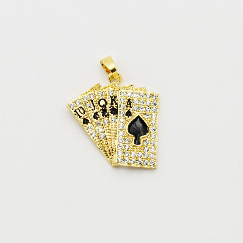 TJ Poker Cards Charm CH-120