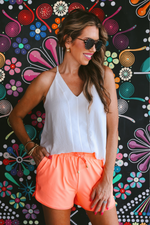 JL Solid Neon Everyday Shorts-Coral